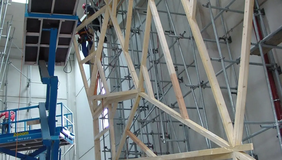 Rohbau Kletterhalle | © DAV Heidelberg