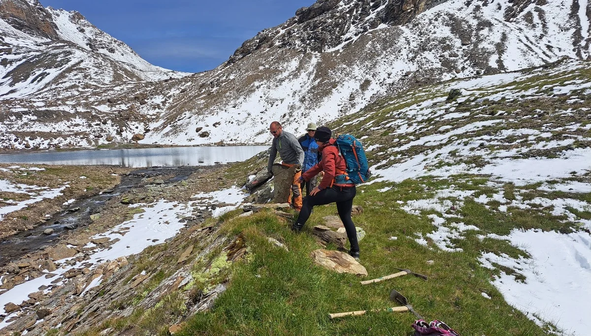 Wegearbeiten im Raum Heidelberger Hütte | © DAV Heidelberg/Johanna & Luisa Ueltzhöffer 