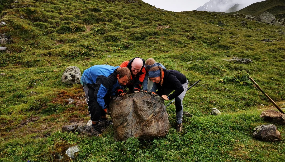 Wegearbeiten im Raum Heidelberger Hütte | © DAV Heidelberg/Marc Derungs 