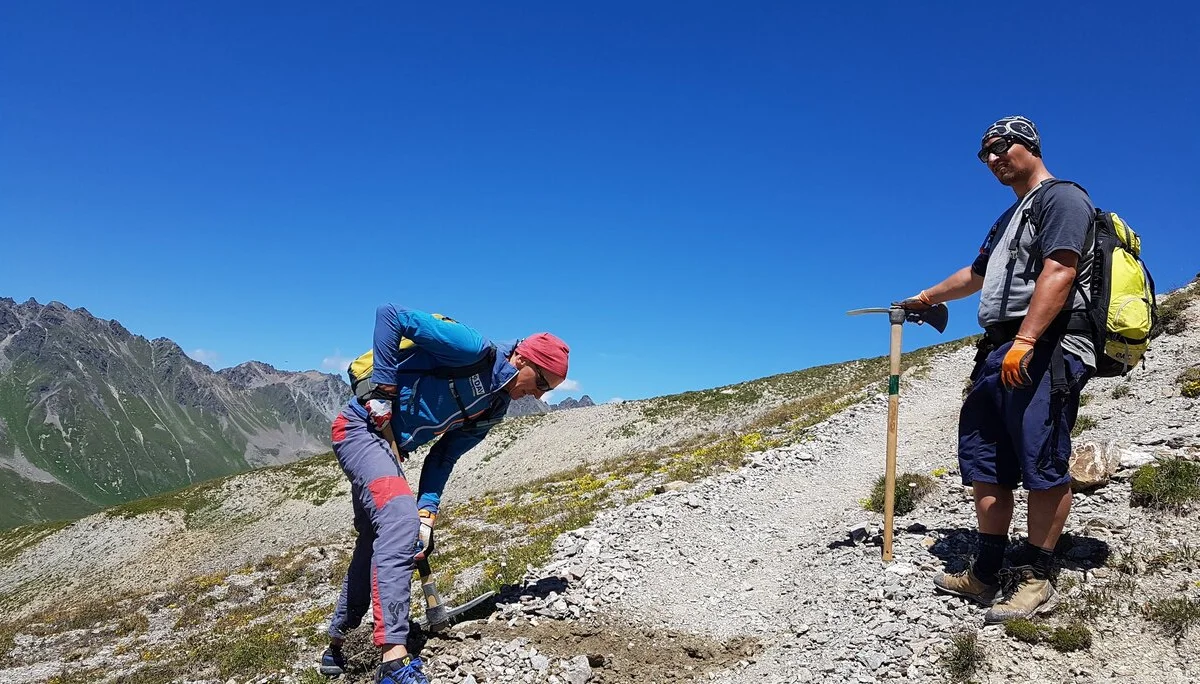 Share and Care: Alpine Wegepflege und MTB Fahrtechnik | © DAV Heidelberg/Verena Stitzinger