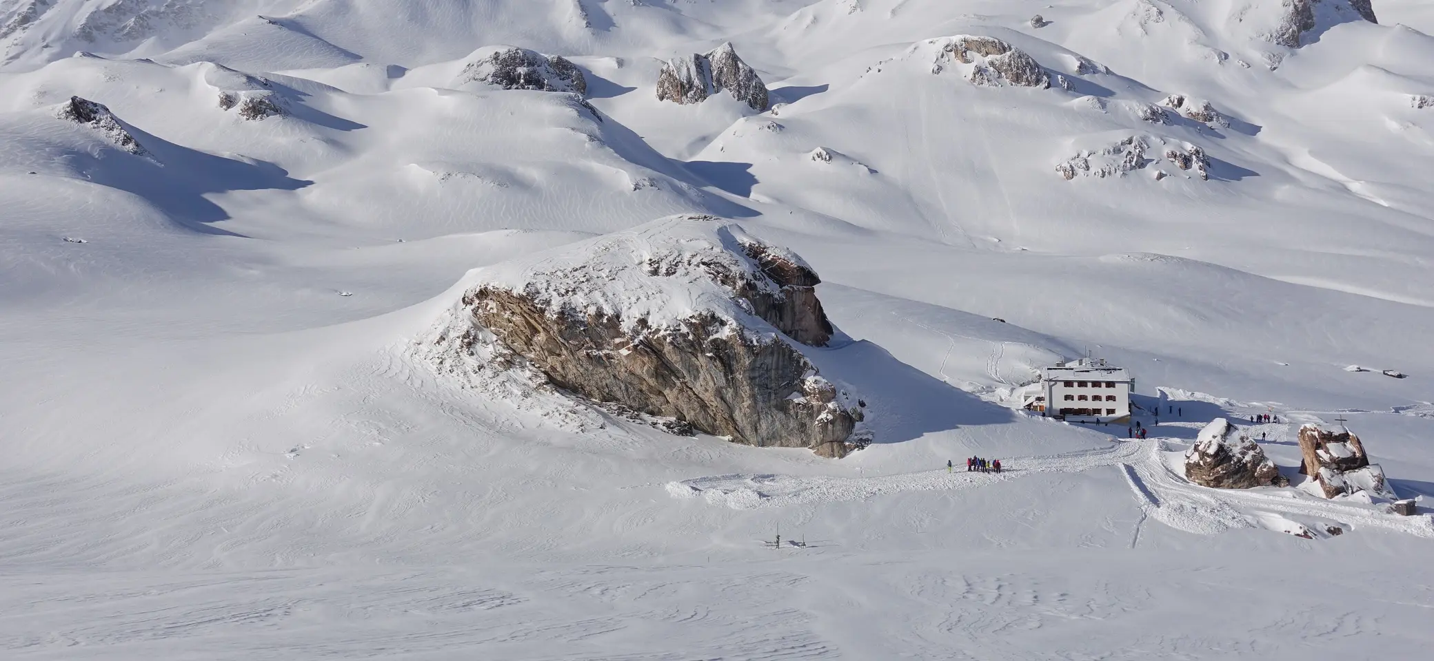 Heidelberger Hütte mit Fluchthorn und Heidelberger Spitze | © DAV HD/U. Gieseler